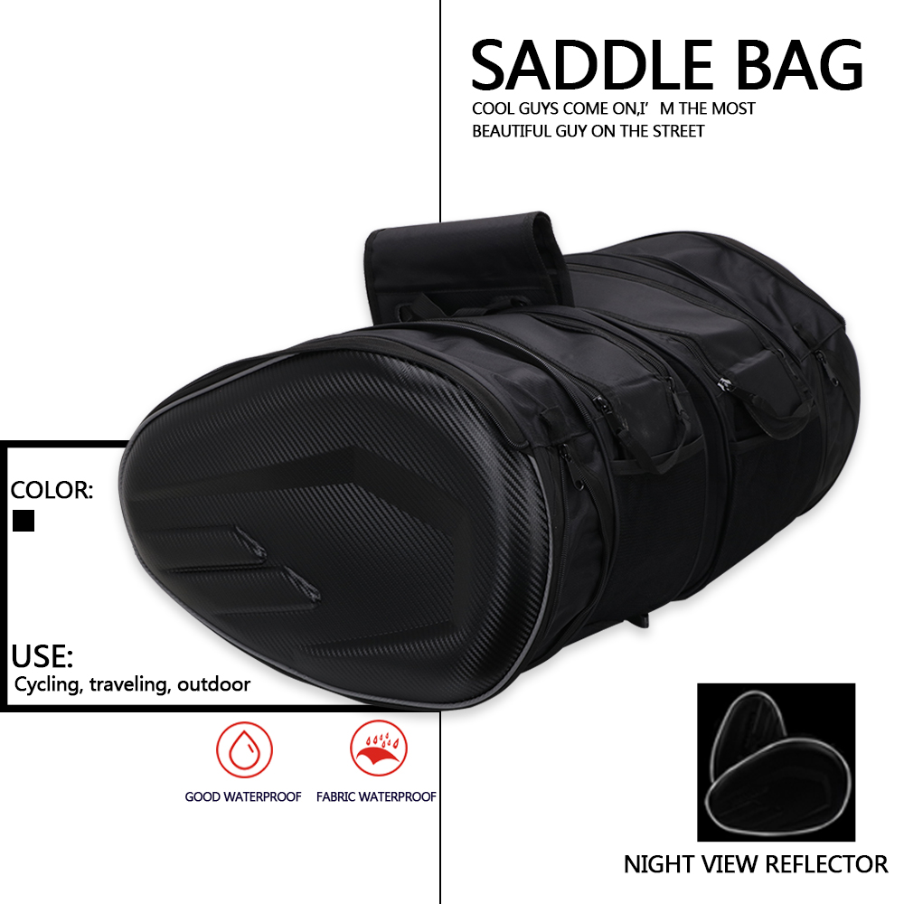 Panniers Waterproof Rear - Torba motocyklowa na tylne siedzenie, wodoodporna,