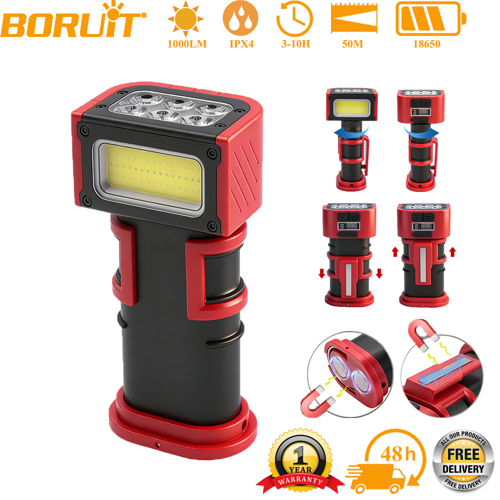 Cycling To Work - BORUiT COB LED Lampa Robocza 1000LM,