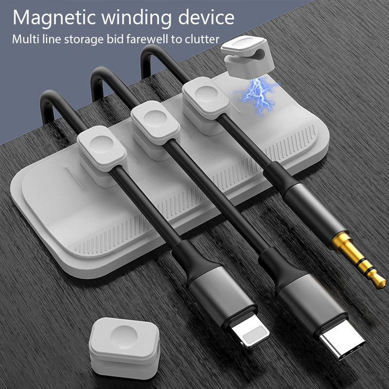 Cable Lock Flexible - Organizer kabli magnetyczny, silikonowe elastyczne klipsy