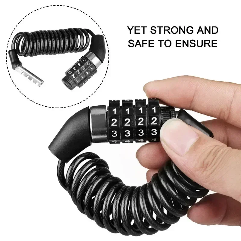 Chain Lock Combination - Motocyklowy rowerowy łańcuch antykradzieżowy z 4-cyfrowym