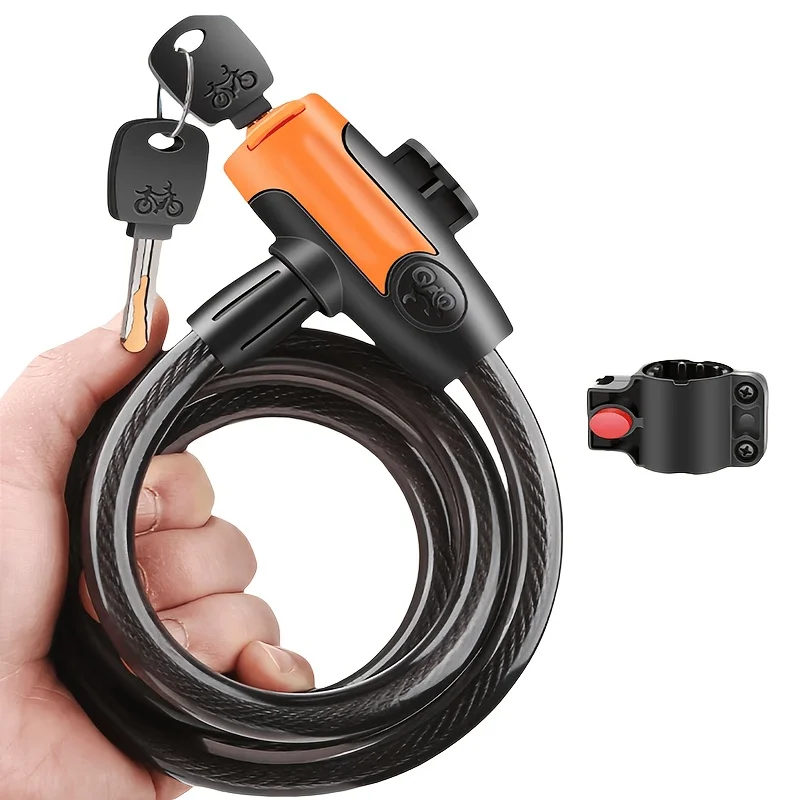 Cable Lock Flexible - 1 ZESTAW Zabezpieczenie rowerowe z linką