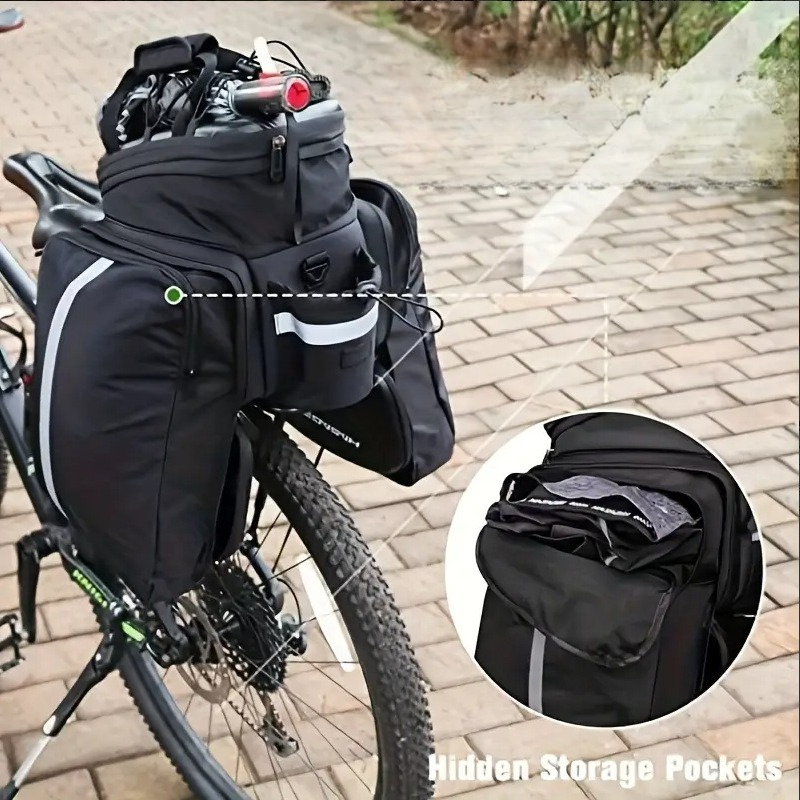 Panniers Waterproof Rear - 17/30L Twarda Torba na Bagażnik Rowerowy,