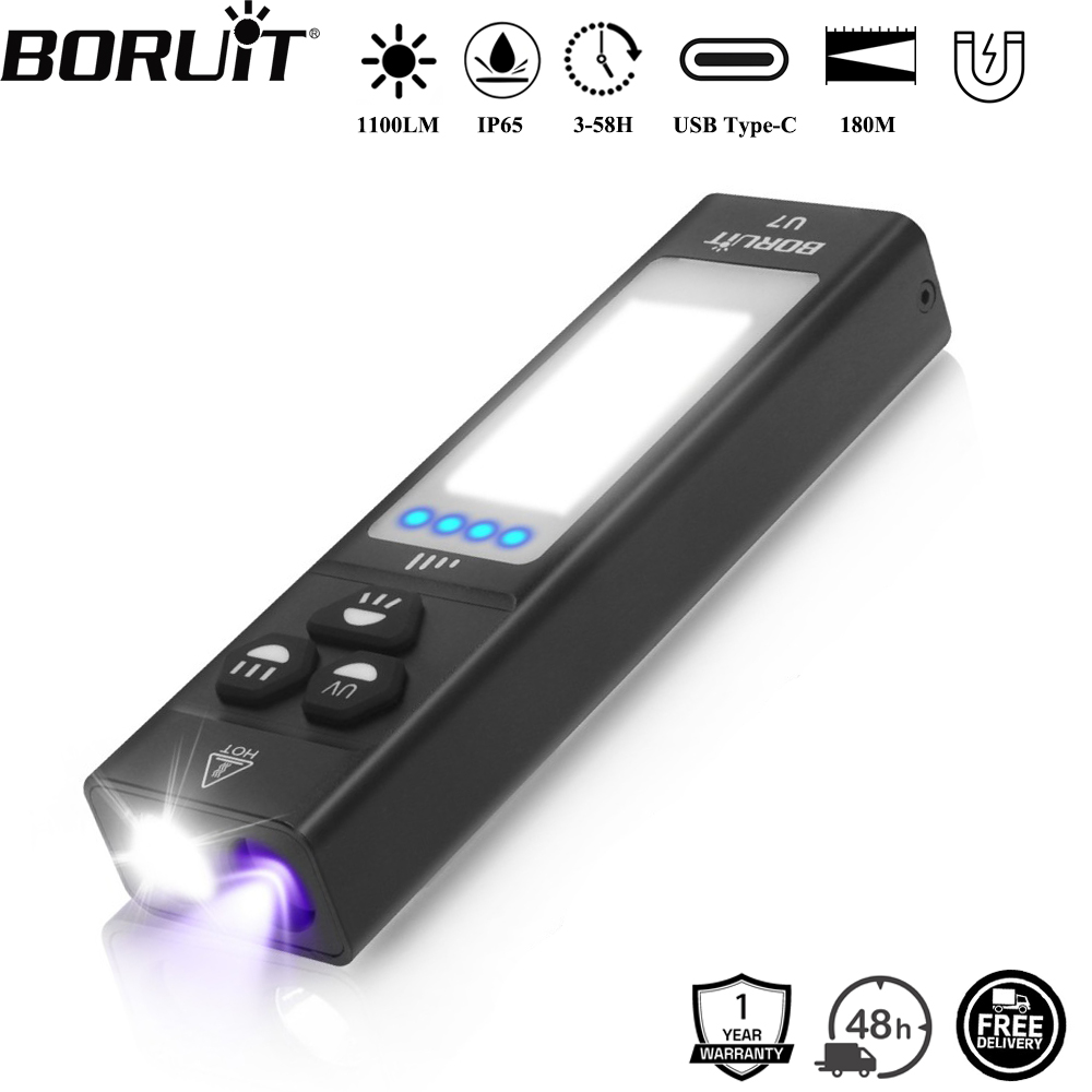 Latarka EDC BORUiT U7 UV LED 1 – Cycling To Work recenzja i cena