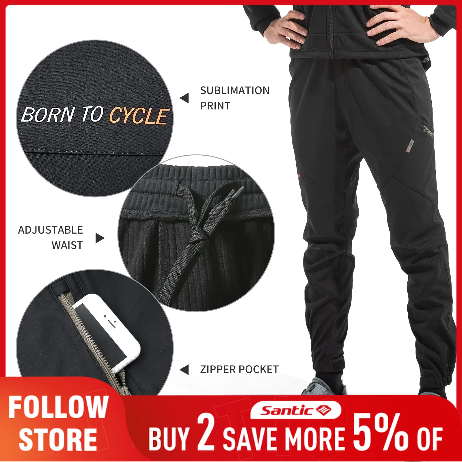 Męskie spodnie rowerowe Santic – Cycling Commute Pants recenzja i cena